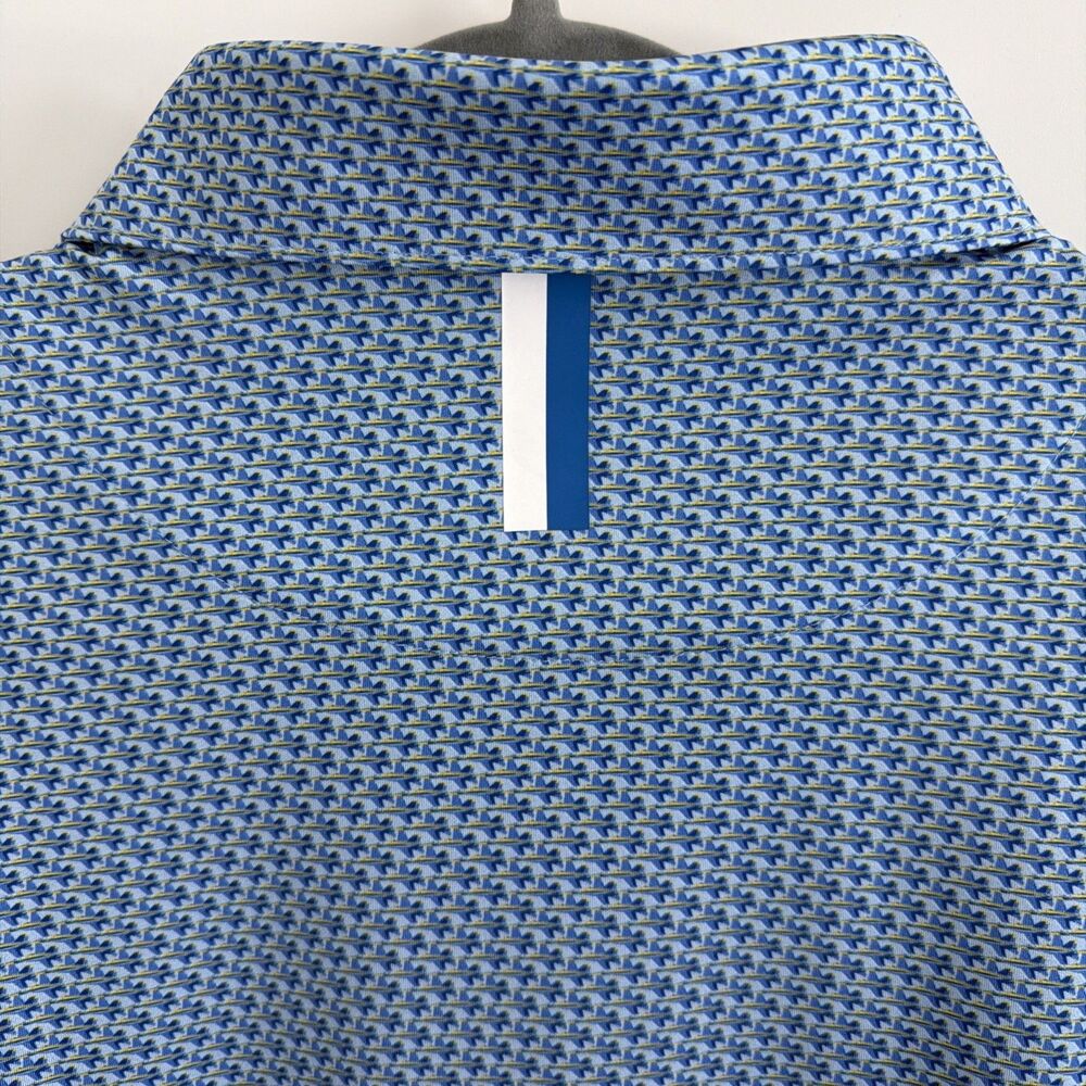 Rhoback Blue Angels Mens XL The Flyover Fighter Jet Performance Golf Polo Shirt - Picture 9 of 16